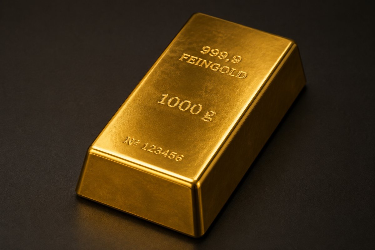 1000 g Feingoldbarren 999.9 — TGI Gutschein wird zum echten Goldbarren